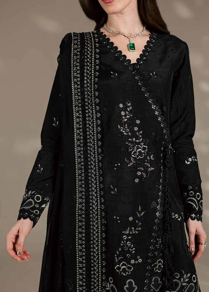 The Silk by Nureh Unstitched Embroidered Premium Silk 3 Piece Suit NU26USF S-37 - Festive Collection