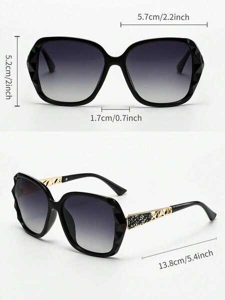 Shein - Polarized Sunglasses Men Women Retro Geometric Frame Elegant Fashion Classic