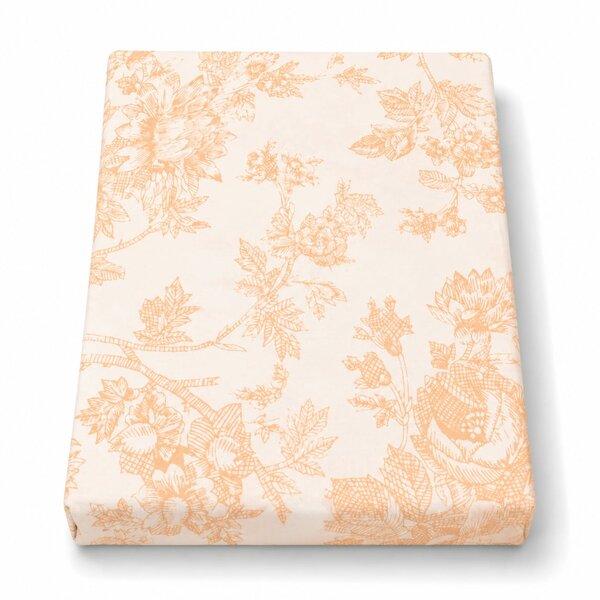Orange Linear Double Bed Sheet (96 × 102 inches)