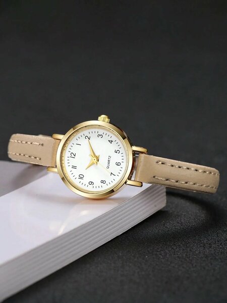 Shein - 1pc Women's Elegant Minimalist Small Dial Quartz Wrist Watch, Fashion & Chic (Watch Box Not Included)