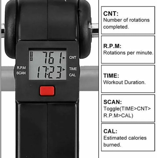 Home.Co - Arms & Leg Pedal Exerciser With Digital Meter