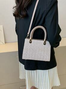 Shein - Fashionable New Simple High-End Texture Versatile Square Bag Handbag Sling Shoulder Bag