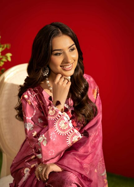 Marine by Rashid Textiles Unstitched Printed Luxury Silk 3 Piece Suit RT26USM D-3906 - Winter Collection