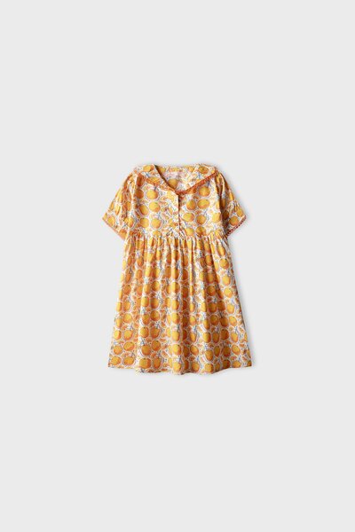 Citrus Garden Cotton Dress