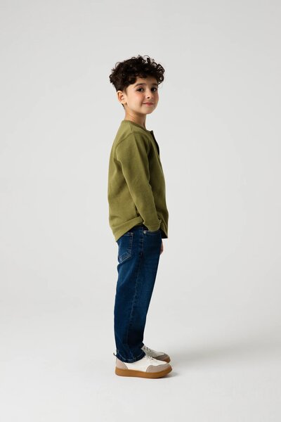 Boys Olive Play Henley Tee