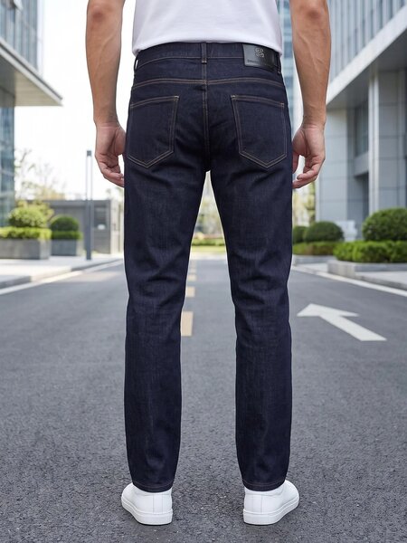 Indigo Blue Straight Fit Jeans 63
