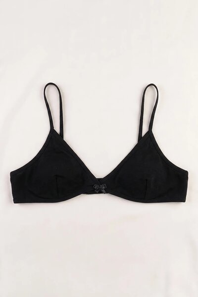 BLS - Berna Non Padded Cotton Teen Bra - Black