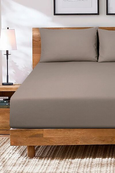 Meringue Mocha Fitted Sheet Set
