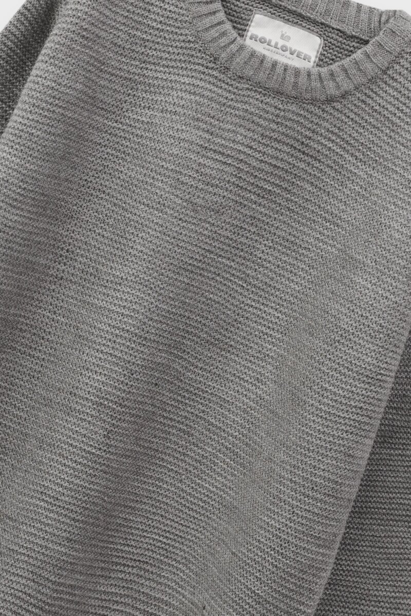 Boys Grey Grid Sweater