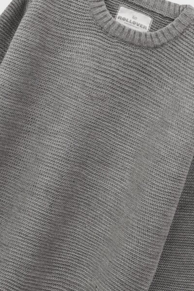 Boys Grey Grid Sweater