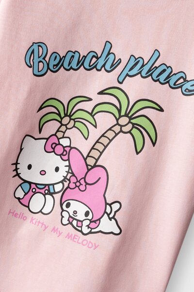 Girls Beach Place Pink Tee