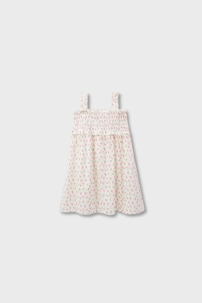 Tiny Florals Smocked Cotton Dress
