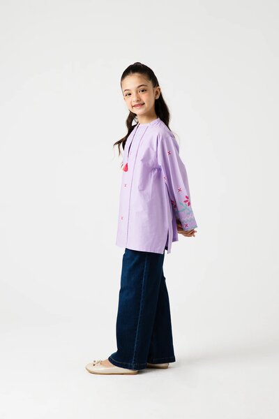 Light Purple Grace Embroidered Top
