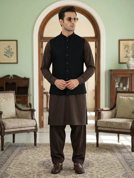 Black Waist Coat (WC-220)