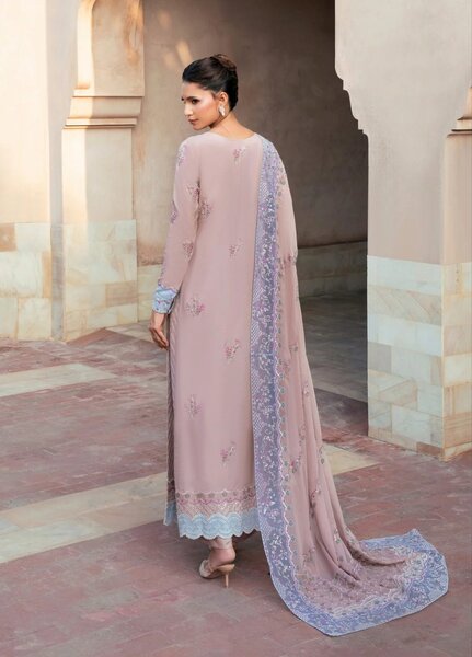 Rusukh by Sahane Unstitched Embroidered Raw Silk 3 Piece Suit ABROO Festive Collection