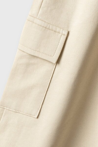 Girls Beige Cargo Comfort Trouser