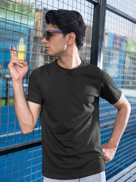 Black Basic T-Shirt (TEE-322)