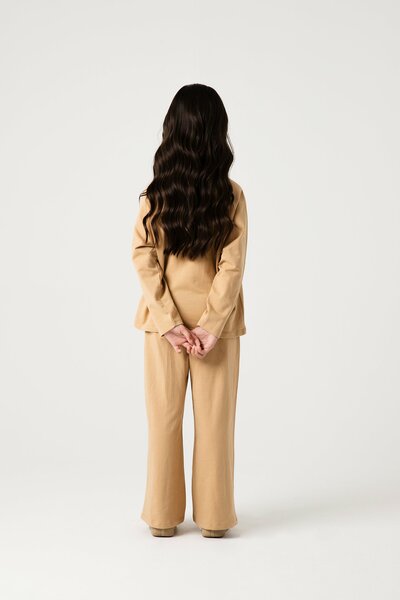 Girls Beige Motion Relaxed Co-ord Set