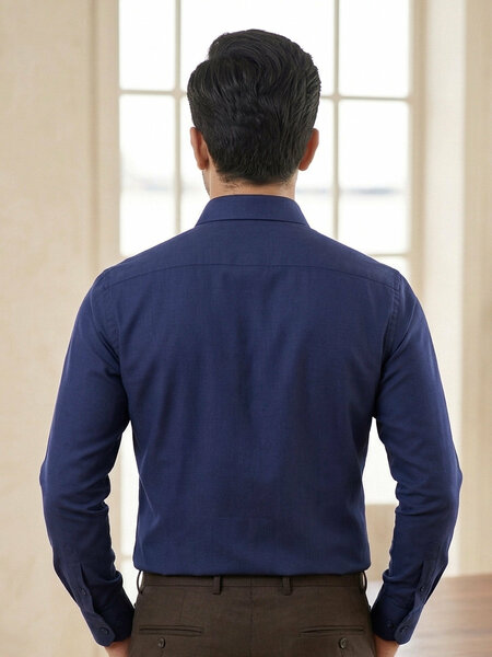 Navy Blue Plain, Performance Dress Shirt (FS-2851)