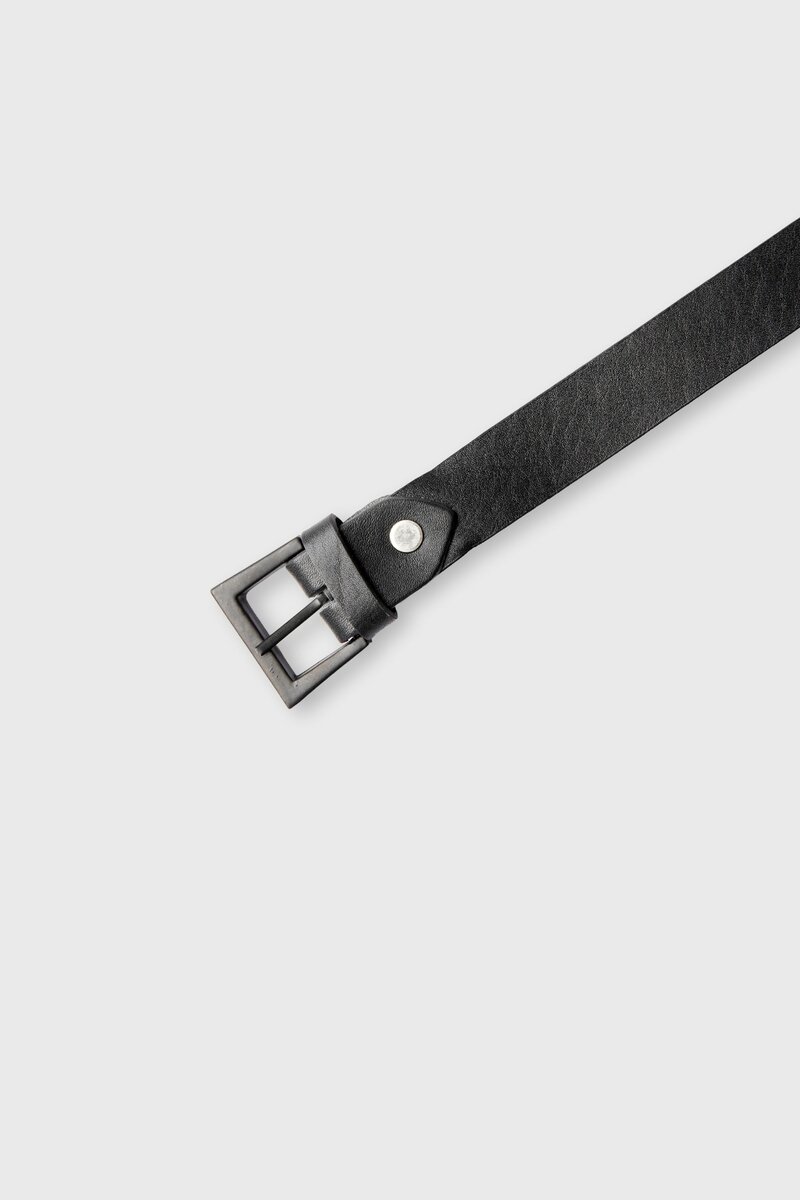 Boys Classic Black Leather Belt