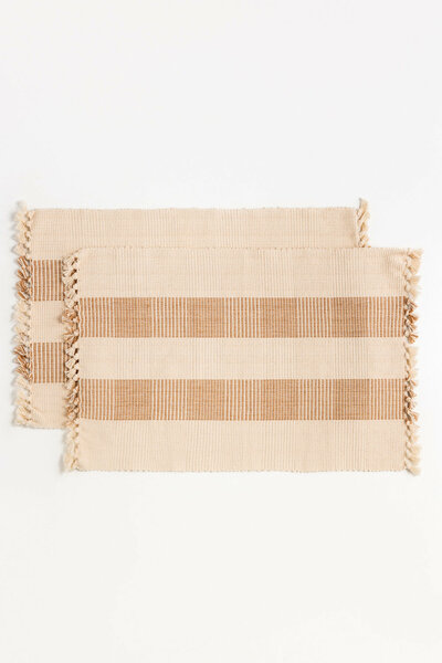 Dobby Fabric Placemat Pair