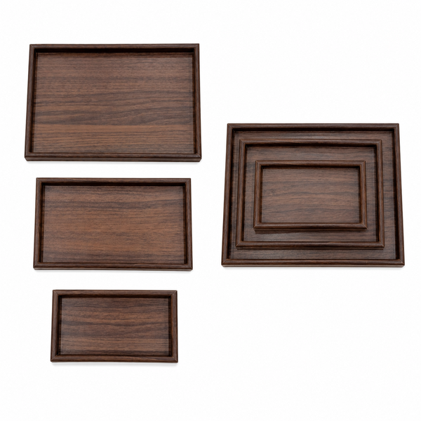 3-Piece Bamboo Tray Set