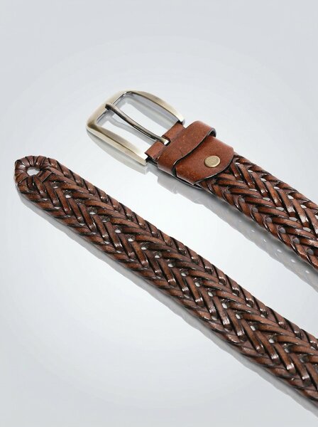 Light Brown Braided Leather Belt (BELT-951)