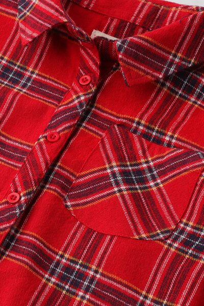 Red Checkered Flannel Top