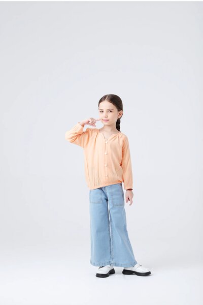 Peach Elasticated Top