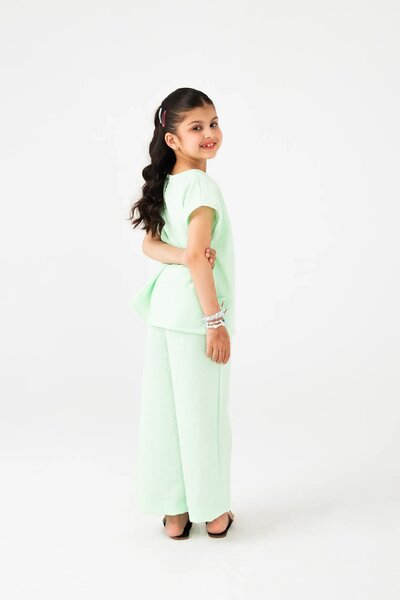Girls Mint Cotton Co-Ord Set