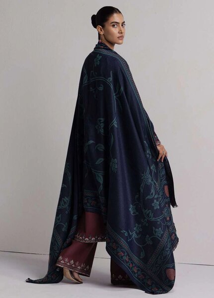 Coco by Zara Shahjahan Unstitched Khaddar 3 Piece Suit CZS26UKW SARD 1A - Winter Collection