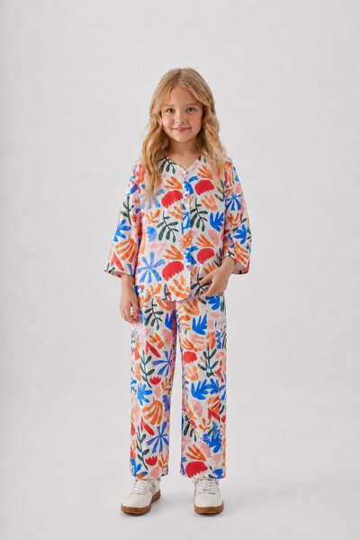 Tropical Vibrant Cotton Co-ord Set