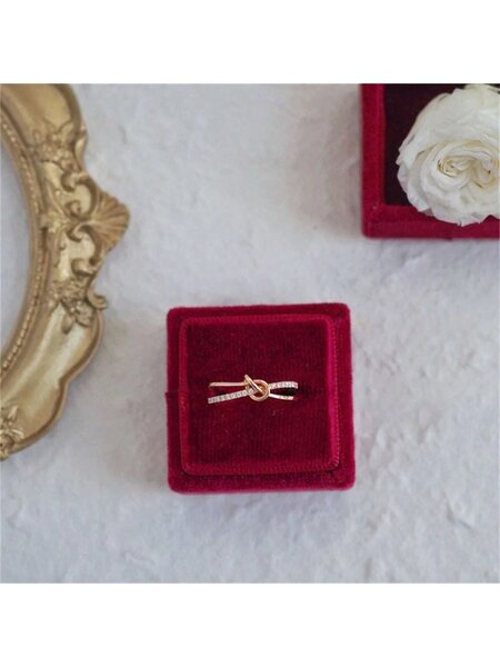 Shein - S925 Sterling Silver Ring With New Twisted Knot Design & Sparkling Cubic Zirconia