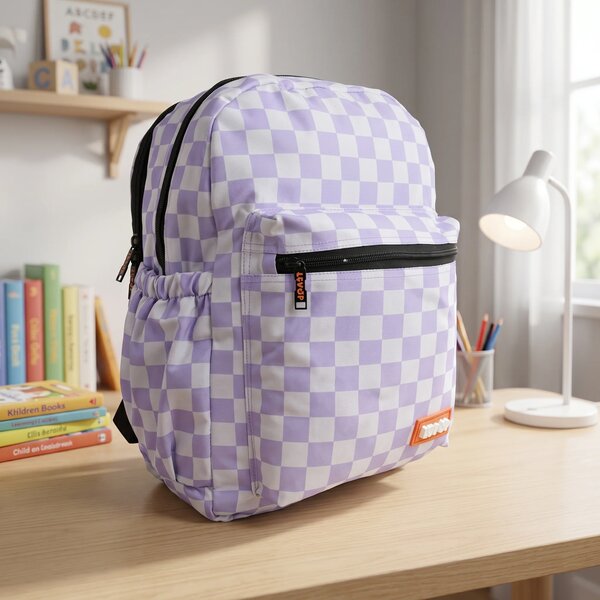 LEVUP 16" Checks Backpack for Kids | Grade 1-4