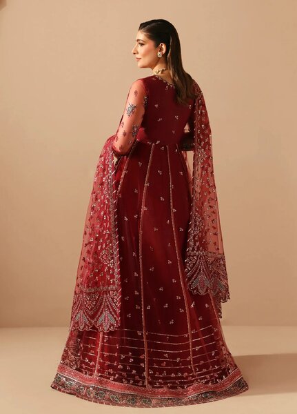 Xenia Formals Unstitched Embroidered Net 3 Piece Suit XF26UF D-8 DUREZA - Festive Collection