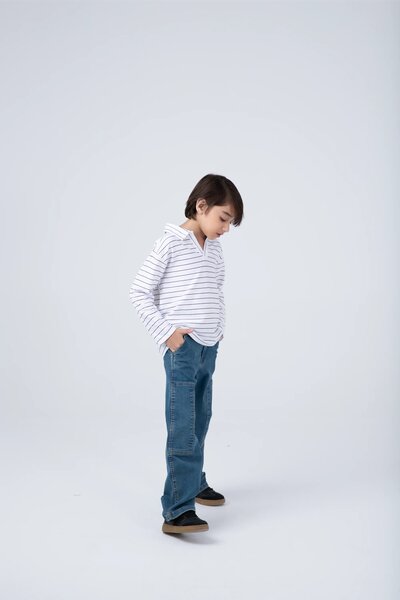 Striped Drop Shoulder Tee