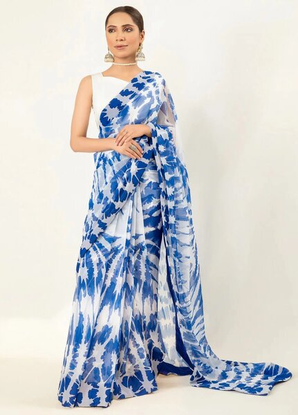 Imran Aftab RTW Printed Chiffon Saree IASC 08 - Festive Collection