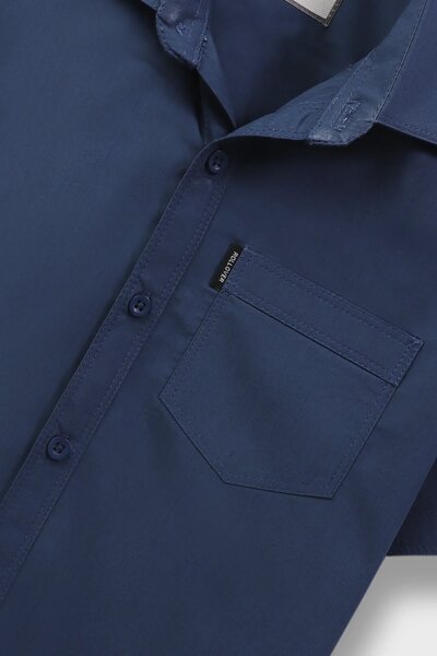 Teal Blue Classic Boys’ Cotton Shirt