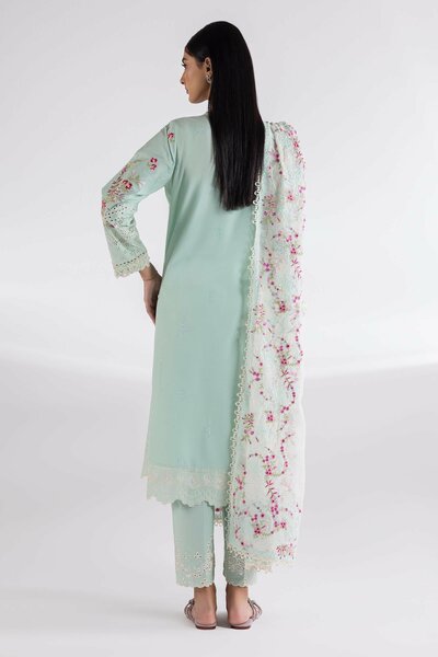 Stitched Lawn Embroidered Culotte
