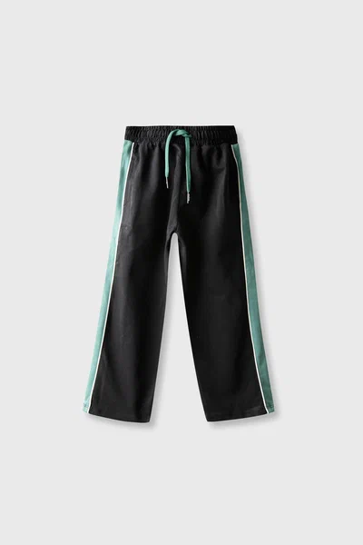 Boys Velocity Black & Teal Terry Trousers