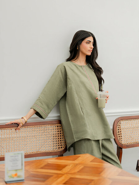 Olive - 2Pcs Linen Set