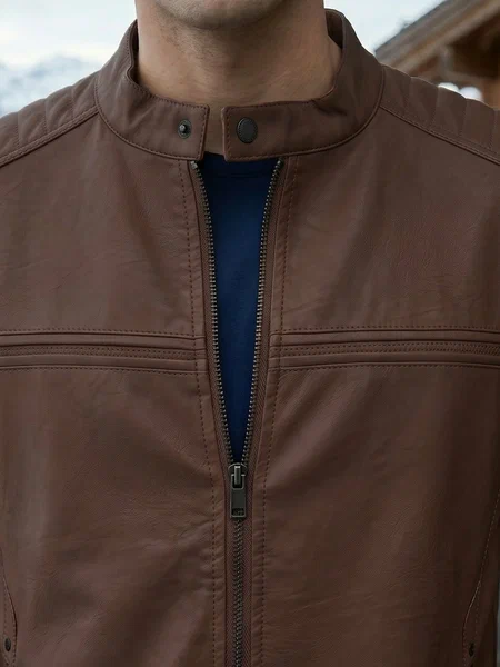 Brown Imported Full Sleeves Suede Jacket (SJ-017)