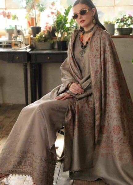 Noor by Saadia Asad Unstitched Embroidered Linen 3 Piece Suit SA26UNL D3 A - Winter Collection