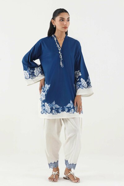 Stitched Embroidered Lawn Shirt+ Shalwar