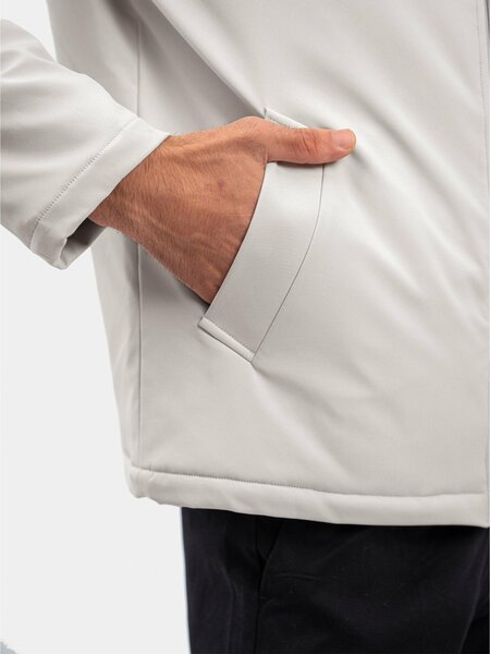 Brumano Mens RTW Solids Poly Jacket Suit Ash White With Collar Winter Collection