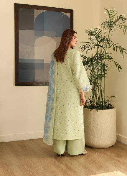 Sahl by Rashid Textiles Unstitched Embroidered Lawn Karandi 3 Piece Suit RT26USLK D-3914 - Casual Collection