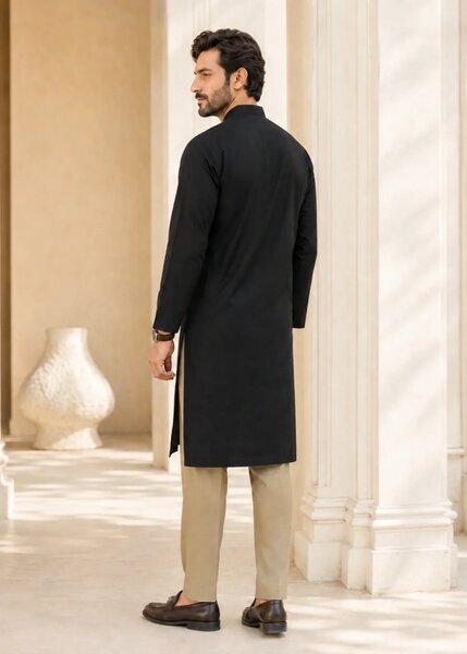 TGM Mens RTW Chikankari Chikankari Kurta Pajama Suit Elvar Onyx Festive Collection