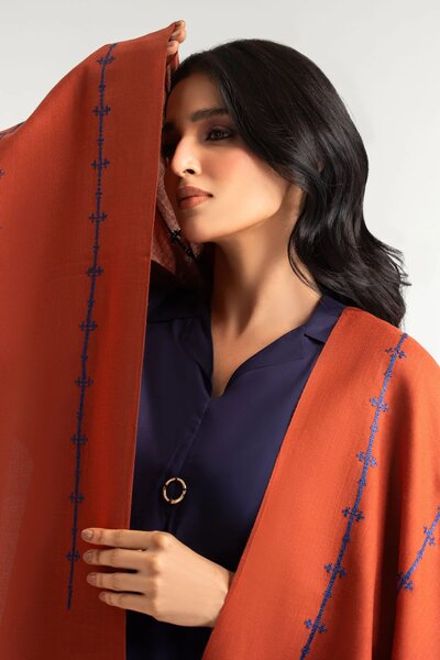 Acrylic Embroidered Shawl