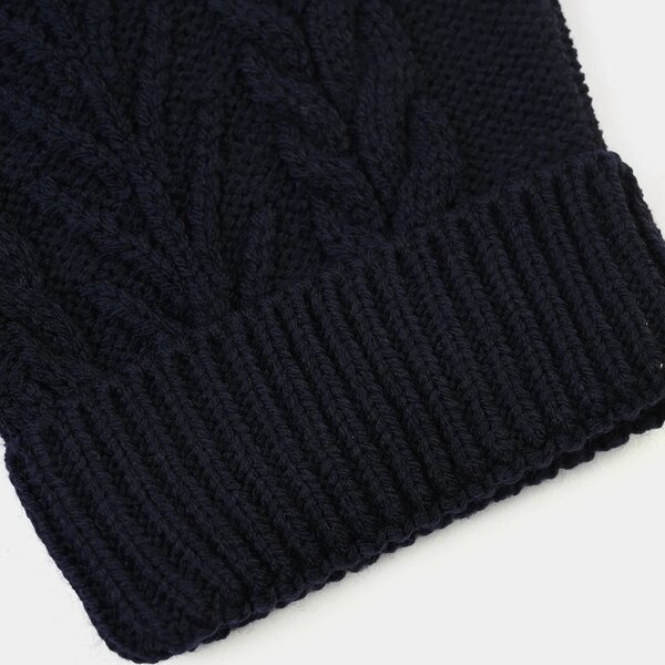 Infant Boys Acrylic Romper - Cabling - Navy