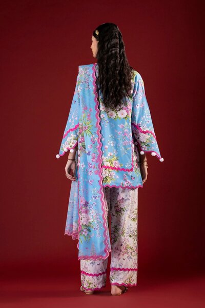 Unstitched Printed 3 Piece Lawn Suit